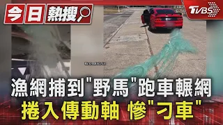 #獨家 漁網捕到「野馬」跑車輾網捲入傳動軸 慘「刁車」｜TVBS新聞 @TVBSNEWS01