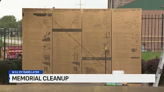Local organization gives back by cleaning 9/11 memorial ahead of 25-year remembrance