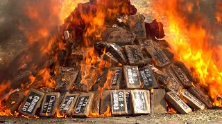 National Police incinerate nearly 700 kilos of cocaine