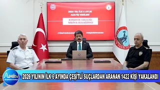 KIRŞEHİRDE 2026 YILININ İLK 6 AYINDA ÇEŞİTLİ SUÇLARDAN ARANAN 1422 KİŞİ YAKALANDI