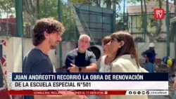 CINCO TV - Juan Andreotti recorrió la obra de renovación de la Escuela Especial N°501
