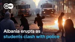 Albania protests turn violent as students clash with police in Tirana | DW News