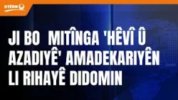 Ayşe Surucu: Ji bo mitînga 'Hêvî û Azadiyê' ya li Amedê amadekariyên li Rihayê didomin Ayşe Surucu: Ji bo mitînga 'Hêvî û Azadiyê' ya li Amedê amadekariyên li Rihayê didomin