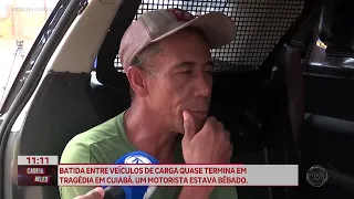 Collision between freight vehicles nearly ends in tragedy in Cuiabá; one driver was drunk