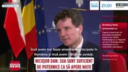 Nicușor Dan: SUA sunt suficient de puternice să apere Europa și să lupte în Orientul Mijlociu
