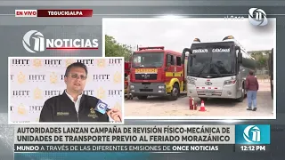 Habilitan revisión físico-mecánica del transporte público previo al Feriado Morazánico