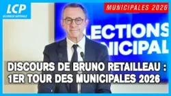 Bruno Retailleau : discours après le 1er tour des municipales 2026 – 15 mars 2026