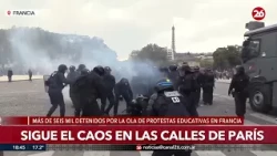 🇫🇷 HERIDOS Y DETENIDOS EN PROTESTAS EN PARÍS | Exigen más docentes y menos alumnos por aula