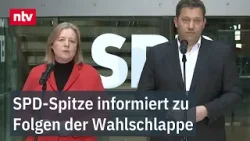 "Wird über Personal diskutiert": SPD-Spitze informiert zu Folgen der Wahlschlappe