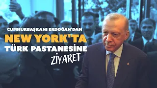 Cumhurbaşkanı Erdoğan, New York'taki bir Türk pastanesini ziyaret etti