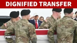 WATCH: Trump attends dignified transfer of soldiers killed in Kuwait