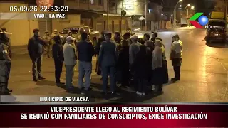 Vicepresidente Edmand Lara llega al Regimiento Bolivar tras explosiones, se reunió con familiares