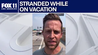 FOX 11 reporter caught in WestJet flight cancellations