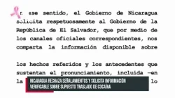 Nicaragua rejects allegations of alleged cocaine trafficking and requests information