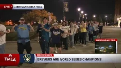 Fans line up for Brewers World Series merch