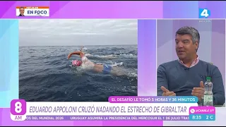 8AM - Uruguayan swimmer Eduardo Appoloni's feat of solidarity
