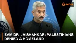 India's EAM Dr. Jaishankar: Palestinians denied a homeland | DD India News Hour