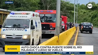 Two people, including a newborn, injured after vehicle overturns in Chiriquí