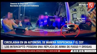 CINCO TV - THE COT INTERCEPTED A SUSPICIOUS VEHICLE IN TIGRE CENTER