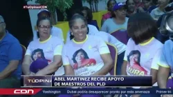 Abel Martínez recibe apoyo de maestros del PLD