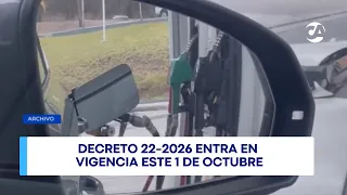 Exención de impuestos a combustibles entra en vigencia este jueves