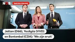 D66, VVD en CDA op hoofdlijnen eens, vrijdag presentatie coalitieakkoord D66, VVD en CDA op hoofdlijnen eens, vrijdag presentatie coalitieakkoord