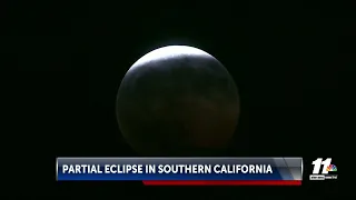 Southern California skywatchers see partial lunar eclipse