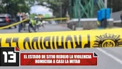 El estado de sitio redujo la violencia homicida a casi la mitad