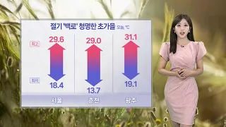 [날씨] 당분간 아침 선선·한낮 늦더위…동해안 곳곳 비 / 연합뉴스TV (YonhapnewsTV)