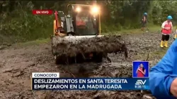Deslizamientos en Santa Teresita (Conocoto) empezaron en la madrugada | Televistazo | Ecuavisa