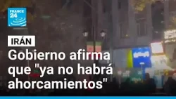 Irán afirma que "ya no habrá ahorcamientos" a manifestantes en medio de tensiones