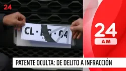Ocultar placas patentes: de delito a infracción gravísima | 24 Horas TVN Chile