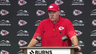 Chiefs head coach Andy Reid addresses reporters following 9-9 tie against Seattle