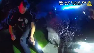 Bodycam video shows moments suspect slaps meth into officer's face before arrest