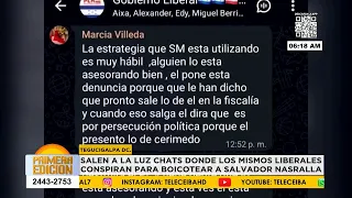 Salen a la luz supuestos chats donde los mismos Liberales conspiran para boicotear a Nasralla