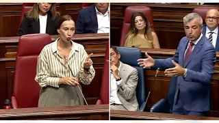 Domínguez and Fierro at the first Plenary session of the new political term | Mírame TV Canarias