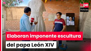 Lambayeque: Sculptures of Leo XIV and Saint Turibius of Mogrovejo being crafted for his visit to ...