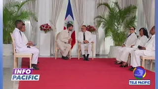 PM Alix Didier Fils-Aimé receives the credentials of the new French ambassador to Haiti