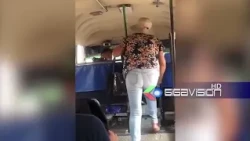 Woman gets into a fistfight with a bus driver over a fare dispute. Driver tried to charge full fare.
