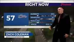 Warmer but wetter heading into the week