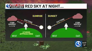 First Alert Weather Extra: Red Sky at night