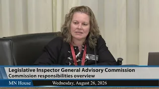 Legislative Inspector General Advisory Commission responsibilities 8/26/26