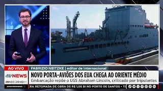 Novo porta-aviões dos EUA chega ao Oriente Médio