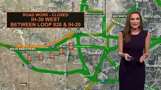 I-30 West in western Tarrant County to remain closed until Monday morning