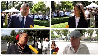 "A 2,000 lei pension. Let them try living on 2,000." Protest at Parliament against price hikes
