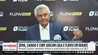 Cury, Zema e Caiado trocam críticas em debate do Flow Podcast