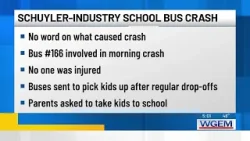 Schuyler-Industry school bus involved in crash, no injuries, expect delays