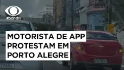 Motorista de APP protestam em Porto Alegre
