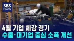 4월 기업 체감 경기, 수출·대기업 중심 소폭 개선 / SBS