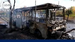 Dozens killed after Russian glide bomb hits public buses in Eastern Ukraine